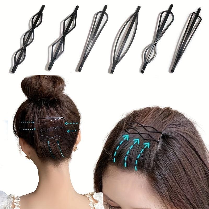 6pcs Geometric Metal Barrettes Hair Accessories