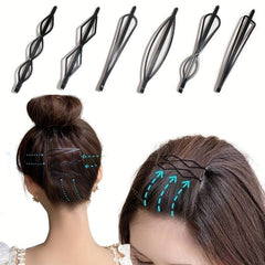 6pcs Geometric Metal Barrettes Hair Accessories