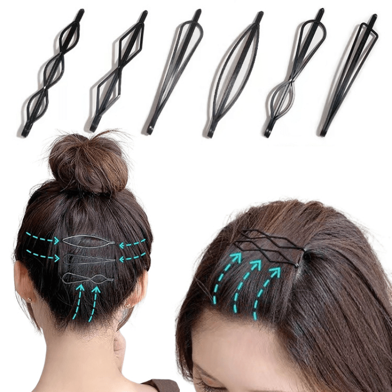 6pcs Geometric Metal Barrettes Hair Accessories