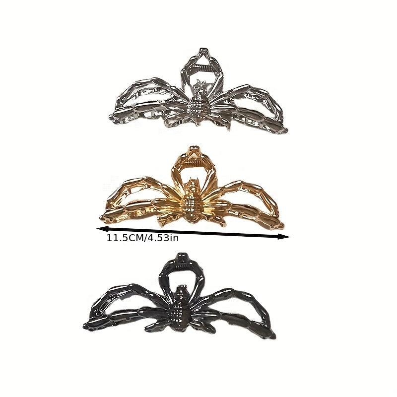 Halloween Spider Hair Clips Double Layer Alloy Clips