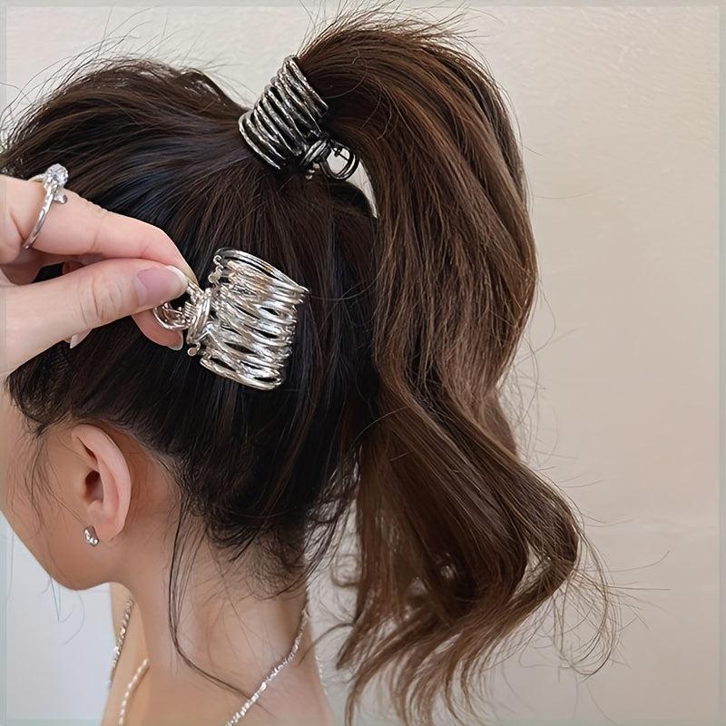 3pcs Metal Hair Claws for Girl High Ponytail Clip Hairpin Headwear