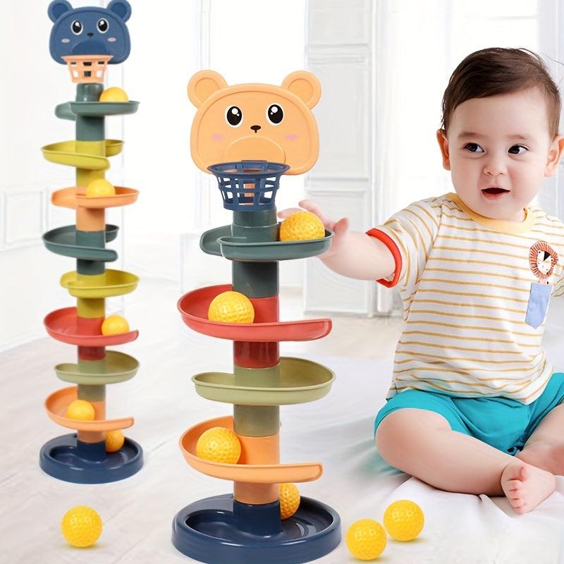 Kids Ramp Toy Basketball Track Fun Tower Puzzle Game