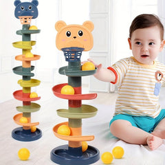 Kids Ramp Toy Basketball Track Fun Tower Puzzle Game