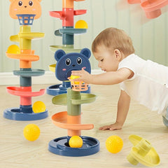 Kids Ramp Toy Basketball Track Fun Tower Puzzle Game