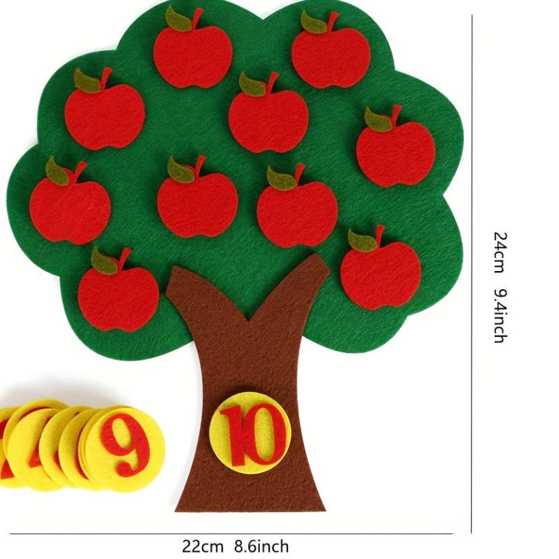Number Matching Montessori Toy for Kids DIY Craft Ornament Math Game