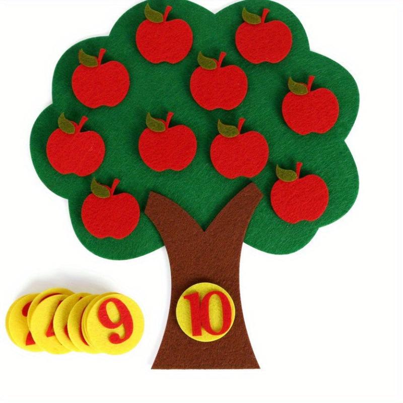 Number Matching Montessori Toy for Kids DIY Craft Ornament Math Game
