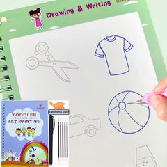 Reusable Learning Math English 3D Calligraphy Book Drawing Copybook