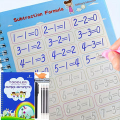 Reusable Learning Math English 3D Calligraphy Book Drawing Copybook