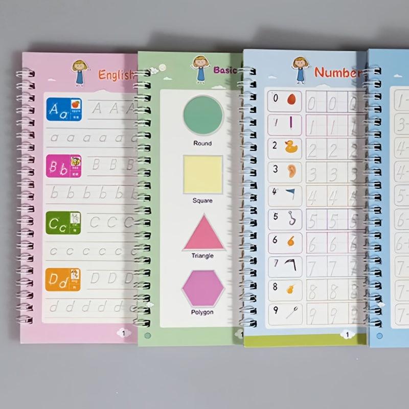 Reusable Learning Math English 3D Calligraphy Book Drawing Copybook