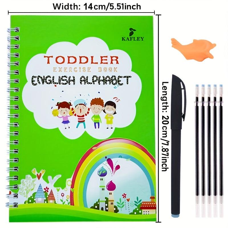 Reusable Learning Math English 3D Calligraphy Book Drawing Copybook