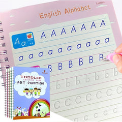 Reusable Learning Math English 3D Calligraphy Book Drawing Copybook
