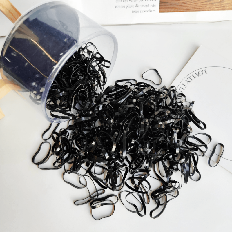 400pcs Small Size Hair Ties Elastic Plastic Hair Rings Decorative Accessories