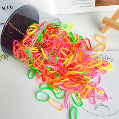 400pcs Small Size Hair Ties Elastic Plastic Hair Rings Decorative Accessories