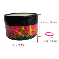 400pcs Small Size Hair Ties Elastic Plastic Hair Rings Decorative Accessories