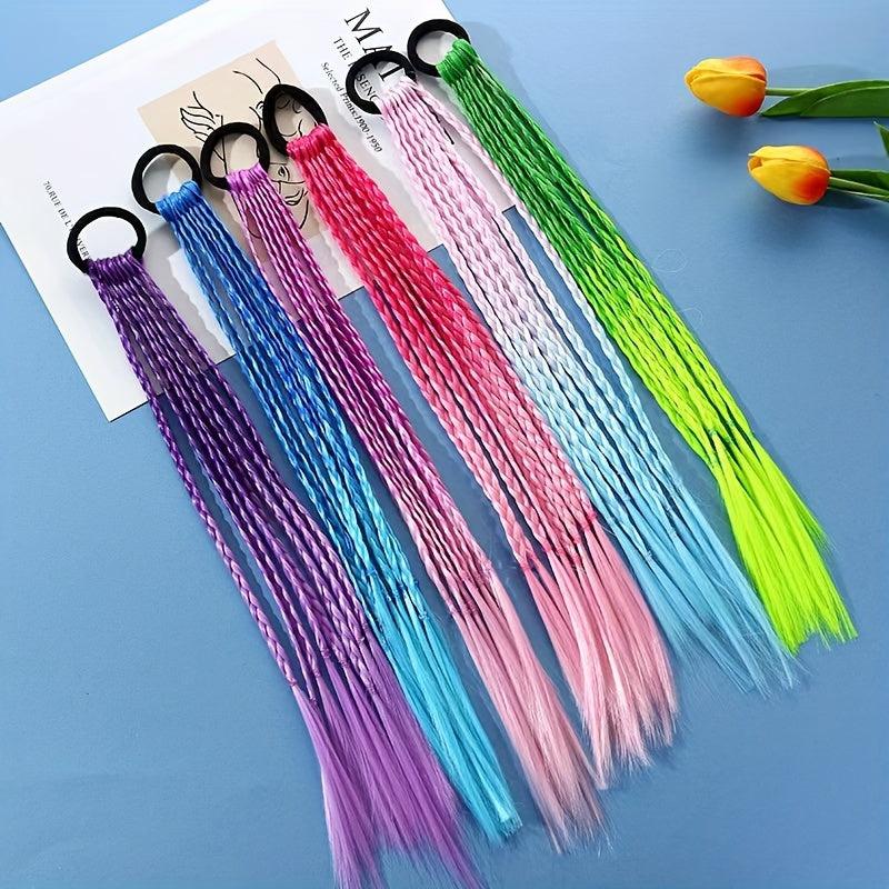 Gradient Dreadlock Hair Tie Wig Braid Headwear Elastic