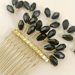 Crystal Copper Wire Braided Hair Comb Wedding Bride Accessory