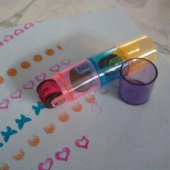3pcs Colorful Ink Pad Stamp Set for Kids DIY Fun Learning Tool