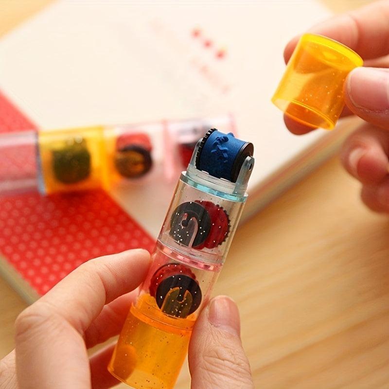 3pcs Colorful Ink Pad Stamp Set for Kids DIY Fun Learning Tool