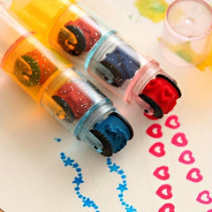 3pcs Colorful Ink Pad Stamp Set for Kids DIY Fun Learning Tool
