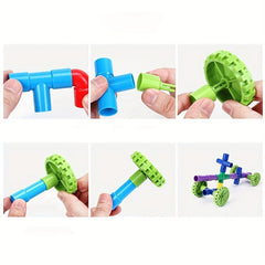 Montessori Water Pipe Building Blocks Toy Construction Educational Gift