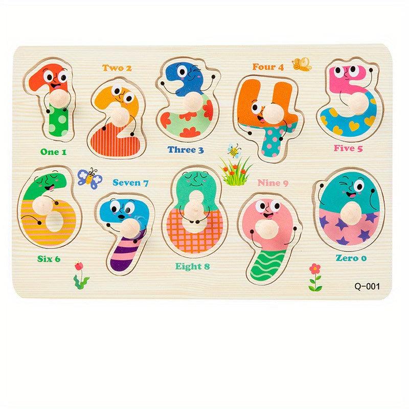 Montessori Wooden Shape Peg Puzzle for Toddlers