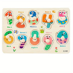 Montessori Wooden Shape Peg Puzzle for Toddlers