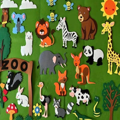 Interactive Felt Board Animals Story Set - Fun Learning Toy