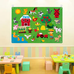 Interactive Felt Board Animals Story Set - Fun Learning Toy