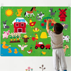 Interactive Felt Board Animals Story Set - Fun Learning Toy
