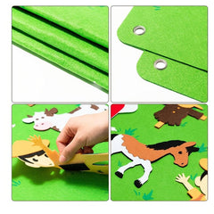 Interactive Felt Board Animals Story Set - Fun Learning Toy