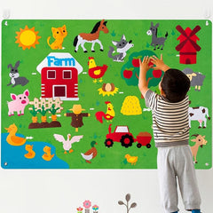 Interactive Felt Board Animals Story Set - Fun Learning Toy