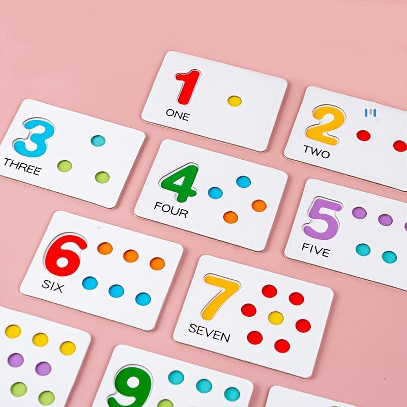 Wooden Number Recognition Puzzle Toy for Kids