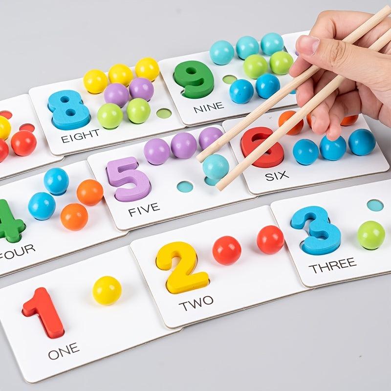 Wooden Number Recognition Puzzle Toy for Kids