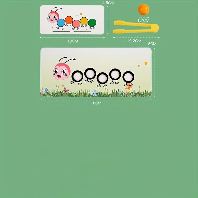 Rainbow Clip Bead Puzzle Board Game for Toddlers