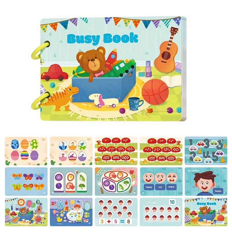 Montessori Quiet Book for Kids Preschool Learning Activity Sensory Toy