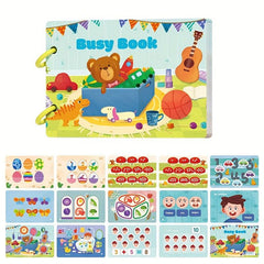 Montessori Quiet Book for Kids Preschool Learning Activity Sensory Toy