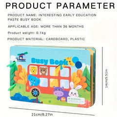 Montessori Quiet Book for Kids Preschool Learning Activity Sensory Toy