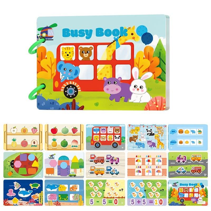 Montessori Quiet Book for Kids Preschool Learning Activity Sensory Toy
