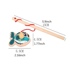 Montessori Wooden Magnetic Fishing Toys - Halloween Edition