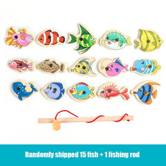 Montessori Wooden Magnetic Fishing Toys - Halloween Edition