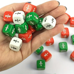6pcs Educational Score Dice 16MM Teaching Props Arithmetic Zhu Xin Suan Toys