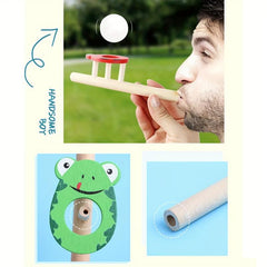 Wooden Blowing Ball Game Lung Capacity Training Random Style