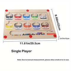 Wooden Number Maze Montessori Counting Game Board Puzzles