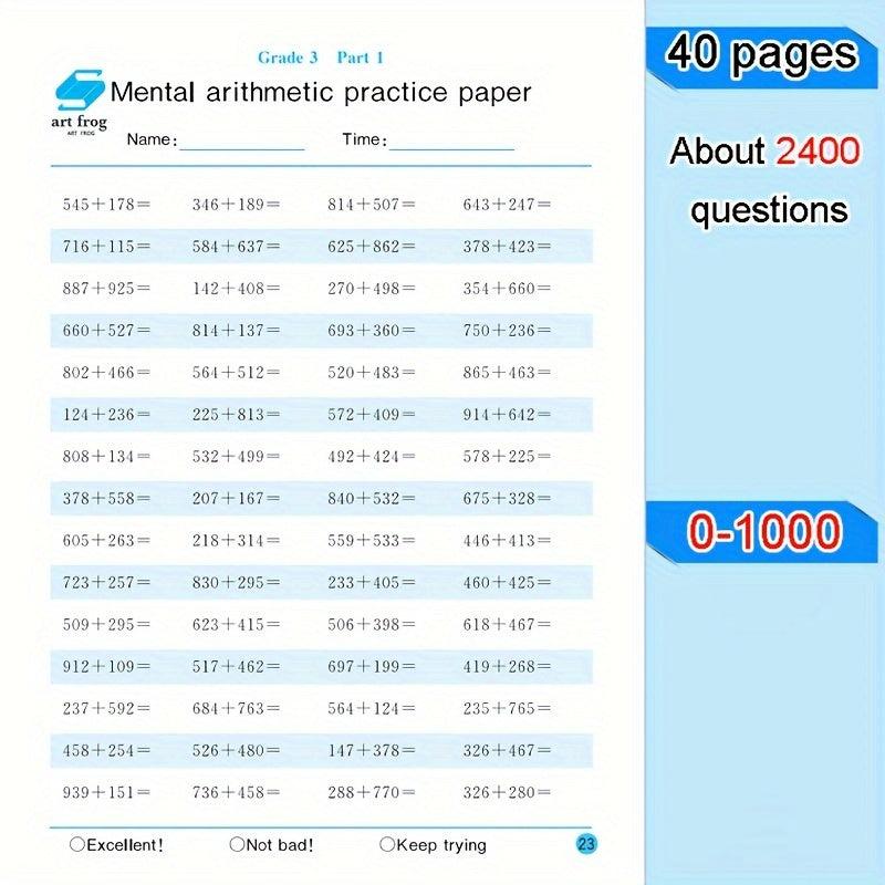 2400 Math Problems Book: Arithmetic For Kids