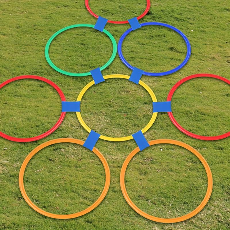 10Pcs Hopscotch Ring Game Set Indoor/Outdoor Creative Game for Girls and Boys