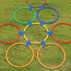 10Pcs Hopscotch Ring Game Set Indoor/Outdoor Creative Game for Girls and Boys