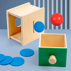 Wooden Montessori Coin Pitching Box Toy