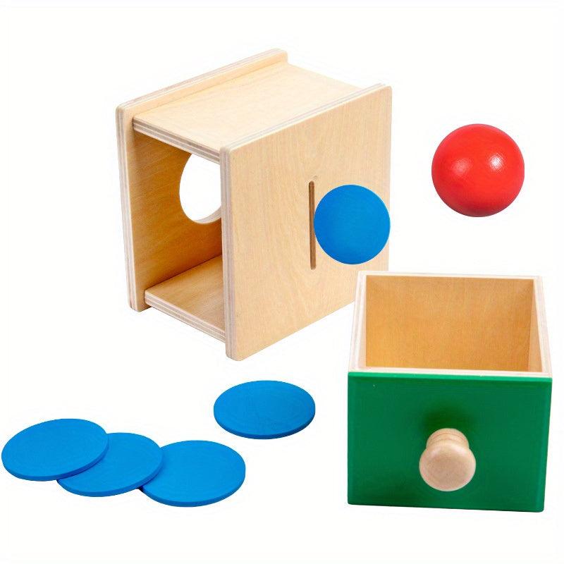 Wooden Montessori Coin Pitching Box Toy