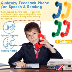 4pcs Phone Receiver Reading Tool Set for Improved Fluency & Spelling Skills
