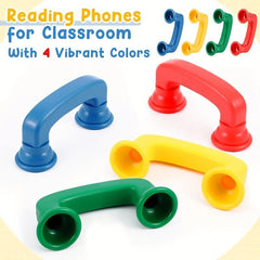 4pcs Phone Receiver Reading Tool Set for Improved Fluency & Spelling Skills